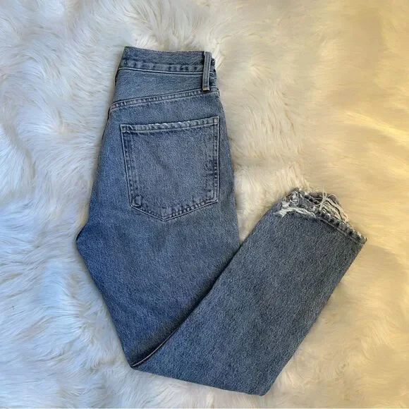 AGOLDE Riley High Rise Straight Crop Jeans - Picture 4 of 7